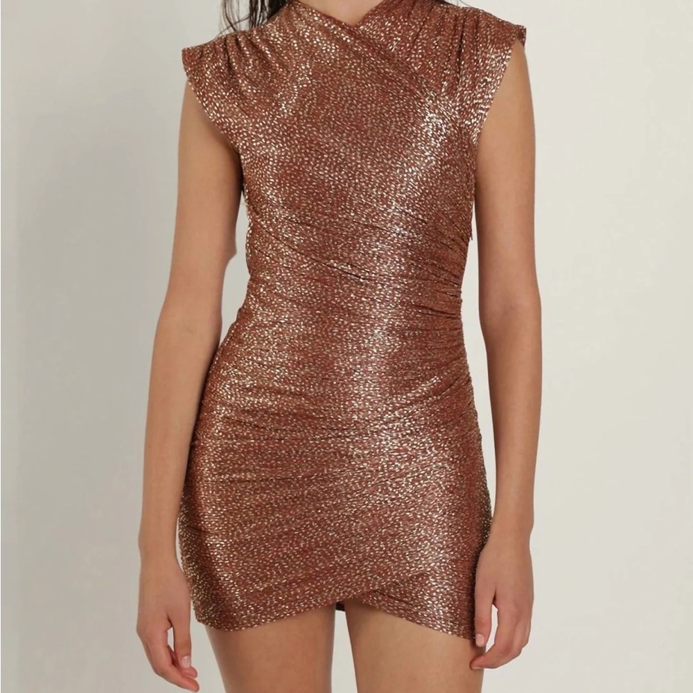 Sabina Musayev Vered Mini Dress in Rust